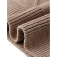 thumbnail image 6 of INSPIRE CHIC Women's Cardigan Sweater Mock Neck Long Sleeve Argyle Cable Button Front Knit Coat Brown XS, 6 of 7