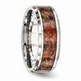 thumbnail image 4 of Stainless Steel Polished with Red Imitation Opal 8mm Men's Ring Size: 7; for Adults and Teens; for Women and Men, 4 of 6