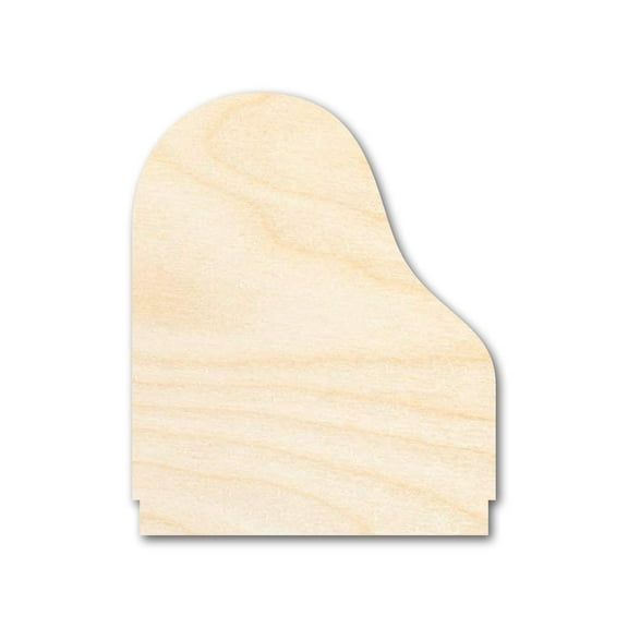Unfinished Wood Grand Piano Shape - Craft - up to 46" DIY 8" / 1/8"