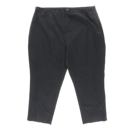 Nic + Zoe Womens Plus Flat Front Crop Casual Pants