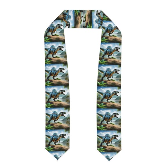 Logiee Lake Forest Dinosaur A Print Unisex Adult Graduation Stole Shawl 72" Long for Academic Commencements Shawl-Flattened