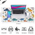 thumbnail image 5 of Long Mouse Pads for Desk,Colorful Dinosaur and Floral Pattern Desk Mats on Top Of Desks, Desk Mouse Pad Extra Large with 3mm Non-Slip Base and Stitched Edge for Gaming,Office,Work,Home 35.4"x15.7", 5 of 6
