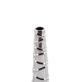 thumbnail image 6 of DecMode Silver Ceramic Geometric Slim Cone Shaped Decorative Vase with Varying Textures, 3 Set of 12"H, 3"W, 6 of 14