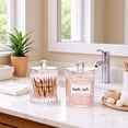thumbnail image 5 of Vruelia oz Plastic Cotton Swab Ball Pad Holder, Qtip Jar Clear Makeup Organizer, Bathroom Containers Dispenser 3 Pack, 5 of 8
