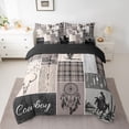 thumbnail image 2 of Homewish Rustic Horse Animal Bedding Comforter Set 7pcs, Hippie Sheep Skeleton King Bedding Sets, Wheat Southwestern Reversible Bed Sheets, Breathable Home Decor, 2 of 7