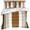 Brown, variant on 3 Piece Modern Brown Blue Duvet Cover Set Queen Size,Microfiber Comforter/Quilt Cover with Corner Ties and 2 Pillowcases,Boho Contemporary Geometric Striped All Season Bedding with Zipper Closure