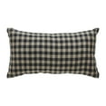 thumbnail image 2 of VHC Brands Black Check Star Pillow 7x13, Cotton Pillow With Polyester Pillow Fill, Decorative Throw Pillow, Black Check Star Collection, Rectangle 7x13, Country Black, 2 of 3