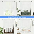 thumbnail image 4 of DriftAway Farmhouse White Solid Print Tie Top Sheer Curtains, 42 x 63 in, 4 of 9