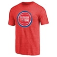 thumbnail image 2 of Men's Red Detroit Pistons Distressed Logo Tri-Blend T-Shirt, 2 of 3