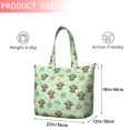 thumbnail image 4 of Green Highland Cow Flower Pattern Travel Tote Bags for Women Carry On,Large Weekender Bags for Women Travel,Multi Functional Duffle Bag for Work,Shopping,Sports, 4 of 5
