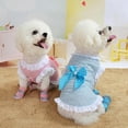 thumbnail image 4 of Summer Floral Bow Dog Dress Lace Trim Pet For Chihuahua Pug Yorkie Clothing Puppy Cat Products Dog Clothes For Small Dogs, 4 of 6