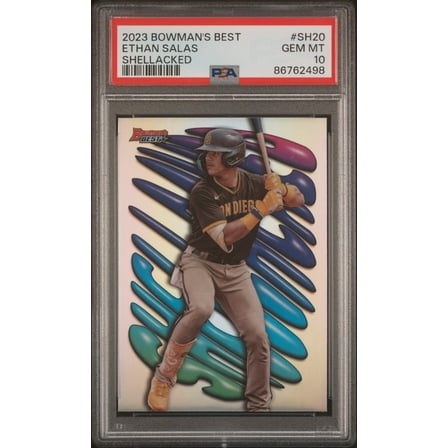 Graded 2023 Topps Bowmans Best Ethan Salas #SH20 Shellacked Rookie RC Baseball Card PSA 10 Gem Mint