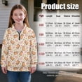 thumbnail image 7 of Uorisanigo Girls Half Zip Collar Sweatshirts Soft School Half Zipper Crop Tops Oversized Floral Capybara Long Sleeve Cropped Pullover Hoodies Fit Vacation Shopping Exercise Wear, 7 of 7