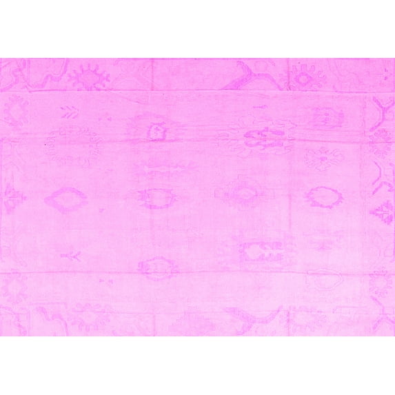 Ahgly Company Indoor Rectangle Oriental Pink Traditional Area Rugs, 3' x 5'