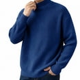 thumbnail image 2 of Babcutegg Big and Tall Mens Mock Neck Sweater Ribbed Knit Long Sleeve Soft Comfy Fall Winter Casual Pullover Sweaters Size L, 2 of 6