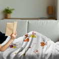thumbnail image 3 of Saying Soft Flannel Fleece Throw Blanket, Doodle Stars Box Crescent Moon Heart and Toys Colorful Sleep Themed Image, Cozy Plush for Indoor and Outdoor Use, 60" x 80", Multicolor, by Ambesonne, 3 of 5