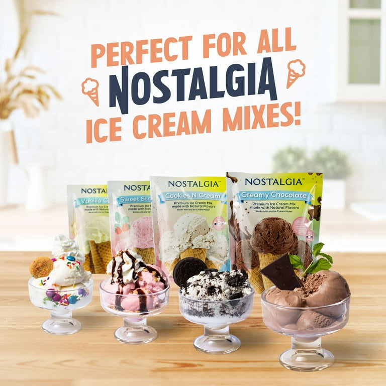 Nostalgia 1.5-Pint Electric Ice Cream Maker, Tan - Walmart.com