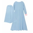 thumbnail image 3 of Posijego Robe Musulmane pour Filles Coton Manches Longues Col Rond Douce Robes de Prière Modernes Taille 1-8 Ans, 3 of 6