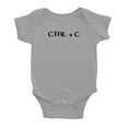 thumbnail image 2 of Twin Babys Funny Ctrl + C Ctrl + V Printed Infant Baby Cotton Bodysuits (Gray, 18-24M), 2 of 5