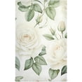 thumbnail image 2 of GZHJMY White Roses Kitchen Towel, Dish Towels Quick Drying Tea Towels Absorbent Hand Towels for Kitchen Sink Dinner Table 28 x 18 Inches, Set of 6, 2 of 7