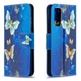 thumbnail image 6 of Dteck Case for Samsung Galaxy S20 FE (6.5 inches),Magnetic Patterned Leather Rubber Wallet Card Holder Flip Cover Protective Shockproof Kickstand S20 FE 5G Phone Case,08-Gold and Blue Butterfly, 6 of 6