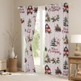 thumbnail image 4 of Homewish Magic Reindeer Moose Black Out Curtains, Christmas Tree Flower Curtains Pack of 2 (42x63 Each), Farmhouse Lake House Bedroom Curtains, Black Out Curtains Room Decor, 4 of 6