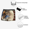 thumbnail image 3 of Balery Eagle With USA Flags Calzoncillos bóxer para hombre, ropa interior de algodón suave y transpirable con cinturilla de nailon-Large, 3 of 5