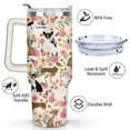 thumbnail image 3 of Cute Canine Design 40oz Water Bottle - BPA Free Dog Lovers Tumbler with Handle & Straw - Gift for Women Coffee Mug, 3 of 7