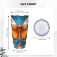 thumbnail image 4 of Uemuo Spring Butterfly Flowers Print Travel Coffee Mug ,20oz Double-walled Car Cup ,Stainless Steel Insulated Tumbler Leak-proof Travel Cup Reusable Straw Car Cup-Without Straw, 4 of 8