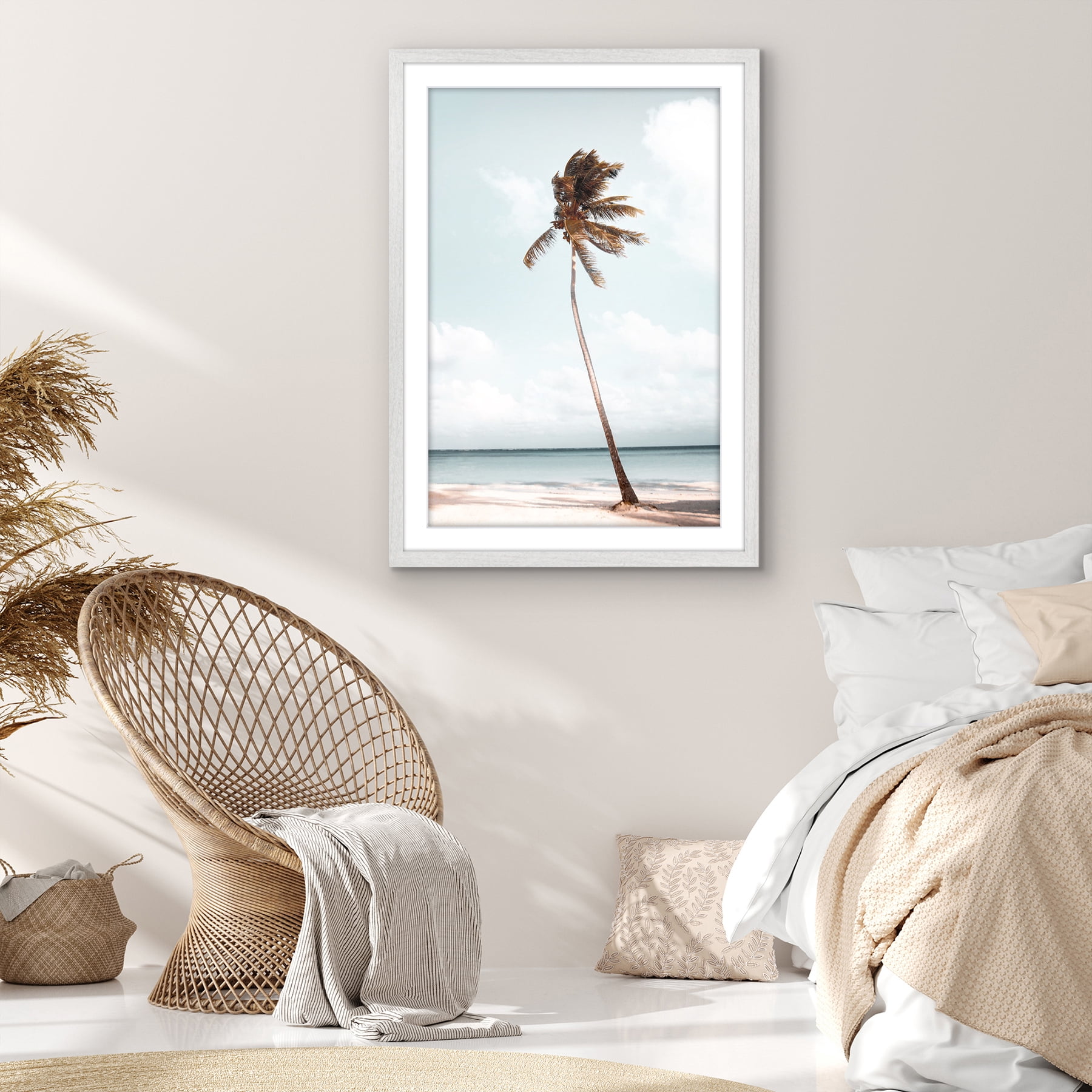 Americanflat 28x40 Poster Frame with Polished Plexiglass with 24x36 Mat Display Photo Hudson Wide - White