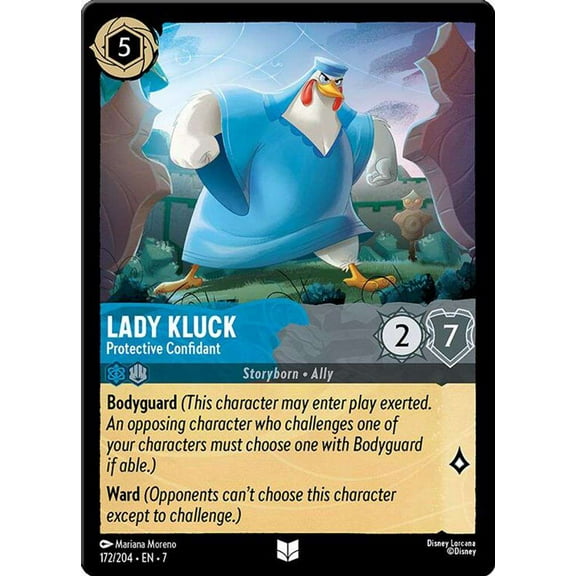 Disney Lorcana Archazia's Island Uncommon Lady Kluck - Protective Confidant #172