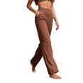 thumbnail image 6 of Wide Leg Pants Women Casual Cotton Linen High Waisted Wide Leg Pants Button Up Straight Leg Trousers, 6 of 6