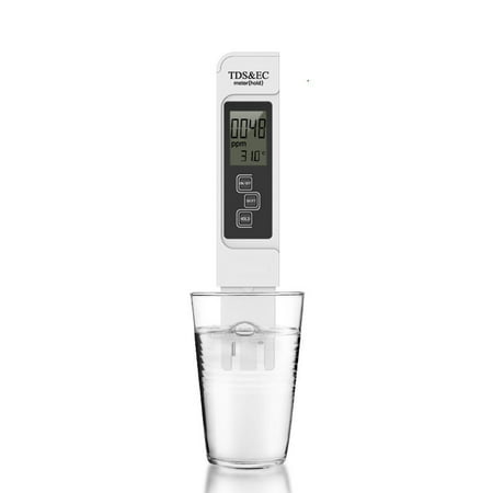 GLiving Digital 3 in 1 Water Quality Tester TDS EC Meter with Temperature for Household Drinking Water Hydroponics Aquariums Swimming
