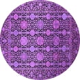 thumbnail image 1 of Ahgly Company Indoor Round Oriental Purple Industrial Area Rugs, 6' Round, 1 of 4