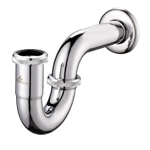 Blossom Brass, Silver, 11.25" P-Trap Plumbing Pipe, 1 Piece