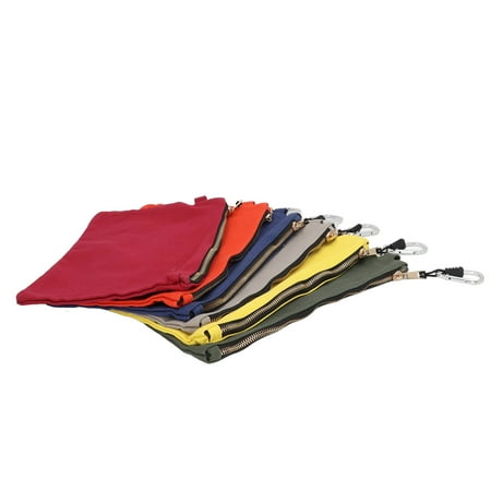 

Canvas Tool Pouch Multipurpose Waterproof Non Fade 6Pcs Canvas Tool Zipper Bags High Strength Platin Strong With Carabiner For Storage