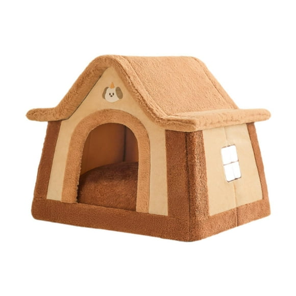Casa para perros, caseta para gatos, cama extraíble para perrera, sofá cálido portátil suave, cama cueva para perros lavable, casa para mascotas para L