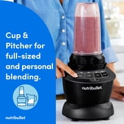 nutribullet Blender Combo with Serve Cups, NBF10500AK Matte Black, 1000W