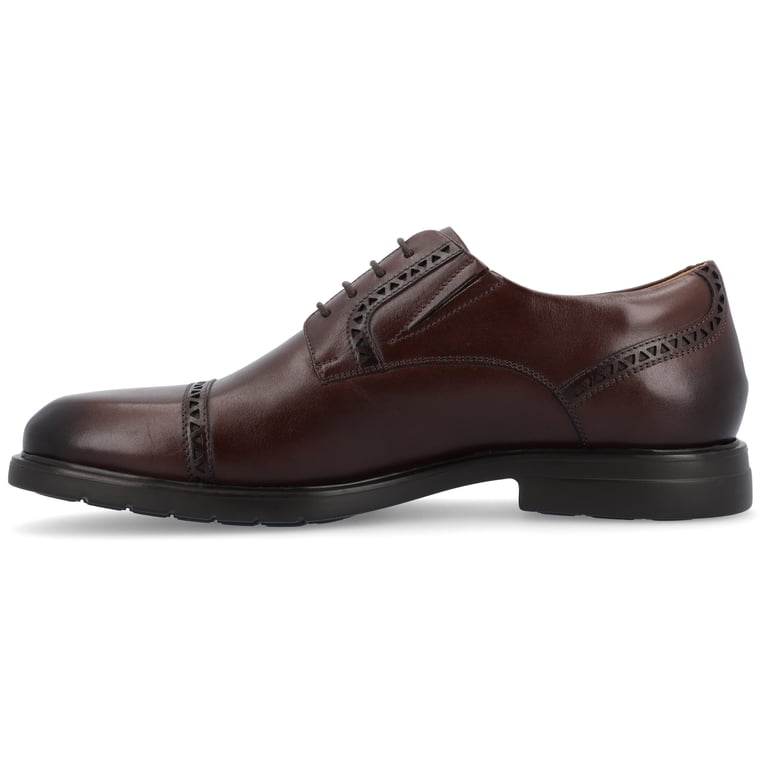 NWNT Thomas & Vine men’s Wide Width Kendrick Cap Toe Dress shoe, 13 W, BlacK Thomas & Vine Mens Kendrick Cap Toe Lace-up Derby Dress Shoe  main image 2