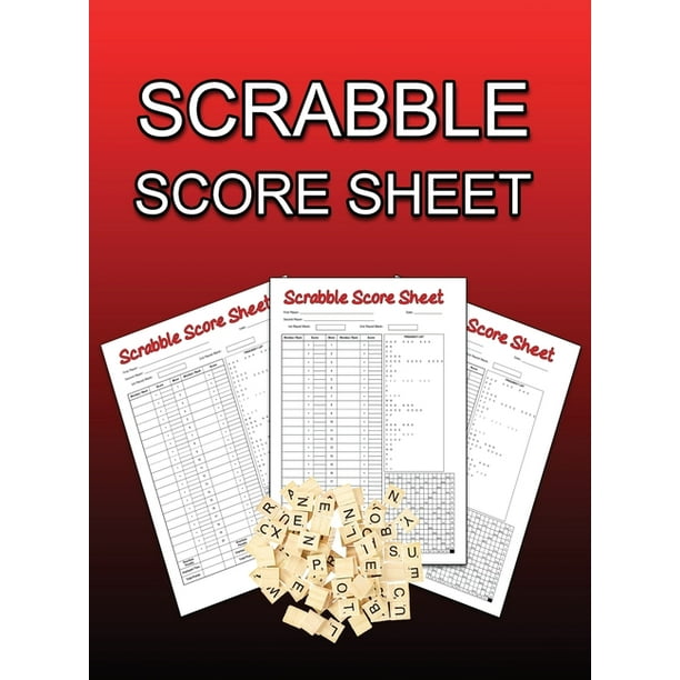Scrabble ScoreSheet: Scrabble Game Record Book, Scrabble Score Keeper, Scrabble Score Pad for 2 players (Hardcover)