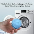 thumbnail image 6 of ​6-Pack Reusable Dryer Balls for Laundry, Plastic Fabric Softener Alternative Reduces Static Wrinkles Drying Time, Eco-Friendly Washing Aid (Blue), 6 of 6