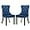 Blue, variant on KCC Velvet Tufted Dining Side Chairs, Gray (Set of 2)
