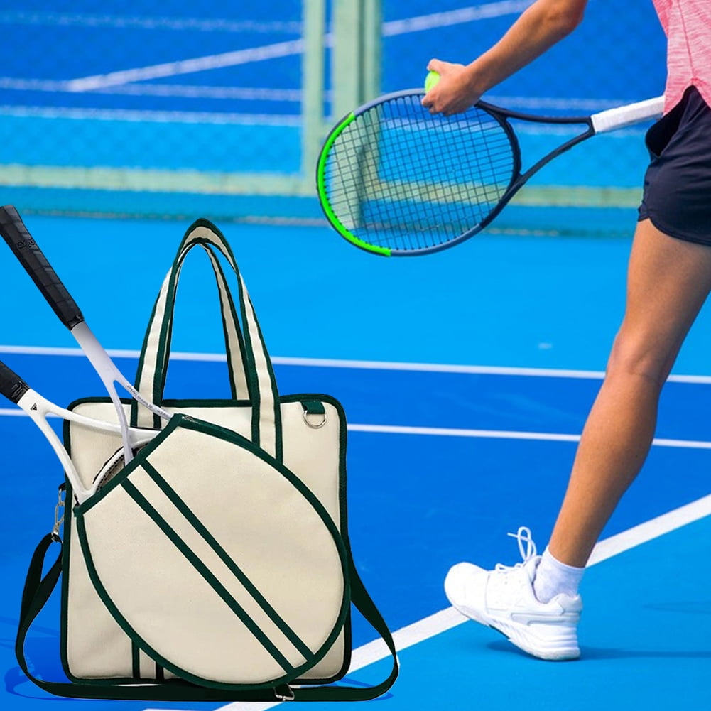Neoprene Tennis Tote Bag Large Women Large Sports Handbag Tennis Racket Shoulder Bag Tennis Tote Bag for 2 Rackets