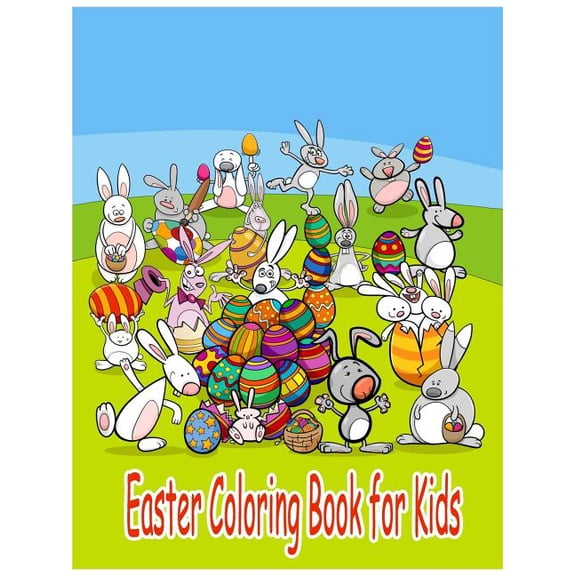 Easter Coloring Book for Kids : Coloring Activity Book for Kid Childrens Coloring Book with 24 Picture in Large Pages