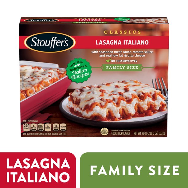 Stouffer's Family Size Lasagna Italiano Frozen Meal 38 oz. Walmart