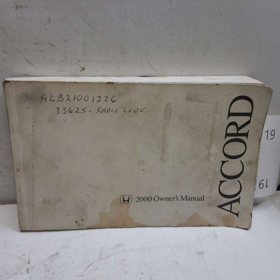 Pre-Owned 2000 Honda Accord Coupe Owners Manual