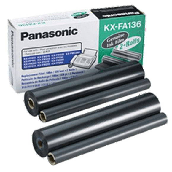 ~Brand New Original PANASONIC KX-FA136 RIBBON Cartridge 2 Rolls for Panasonic KX-FP 265