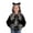 Black, variant on Girls Skeleton Skull Sweatshirt Full Zip Long Sleeve Hoodie Jacket Ear Hood Outerwear Halloween Holiday Party Kids Coat