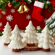 2PCS 3D Christmas Tree Silicone Candle Molds for Candle Making, Xmas Pine Tree Silicone Soap Molds DIY Cake Decorating Candle Making Supplies Christmas Home Decoration