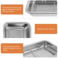 thumbnail image 3 of EIGTHTAIL Cooling Rack Pan Frying Roasting Steel Drain Pan Sheet Tray Kitchen Grill Pan, 3 of 11